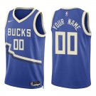 Bucks #00 Custom Name And Number Royal Blue Swingman Jersey