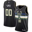 Bucks #00 Jericho Sims Black Swingman Jersey