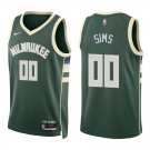 Bucks #00 Jericho Sims Green Swingman Jersey