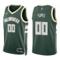 Bucks #00 Jericho Sims Green Swingman Jersey