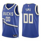 Bucks #00 Jericho Sims Royal Blue Swingman Jersey