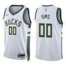 Bucks #00 Jericho Sims White Swingman Jersey