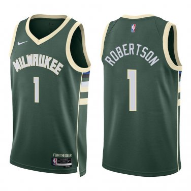 Bucks #1 Oscar Robertson Green Swingman Jersey