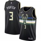 Bucks #3 Kevin Porter Black Swingman Jersey