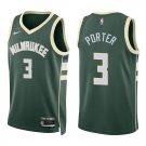 Bucks #3 Kevin Porter Green Swingman Jersey