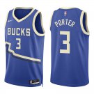 Bucks #3 Kevin Porter Royal Blue Swingman Jersey
