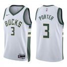 Bucks #3 Kevin Porter White Swingman Jersey