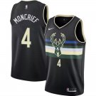 Bucks #4 Sidney Moncrief Black Swingman Jersey