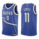 Bucks #11 Brook Lopez Royal Blue Swingman Jersey