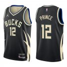 Bucks #12 Taurean Prince Black Statement Swingman Jersey