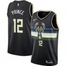 Bucks #12 Taurean Prince Black Swingman Jersey