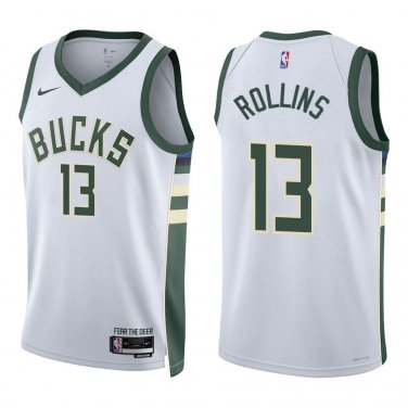 Bucks #13 Ryan Rollins White Swingman Jersey