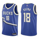Bucks #18 Kyle Kuzma Royal Blue Swingman Jersey