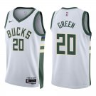Bucks #20 AJ Green White Swingman Jersey
