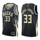 Bucks #33 Kareem Abdul-Jabbar Black Statement Swingman Jersey