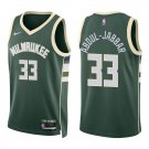 Bucks #33 Kareem Abdul-Jabbar Green Swingman Jersey