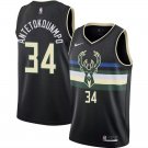 Bucks #34 Giannis Antetokounmpo Black Swingman Jersey