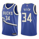 Bucks #34 Ray Allen Royal Blue Swingman Jersey