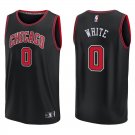 Bulls #0 Coby White Black Swingman Jersey