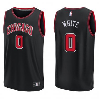 Bulls #0 Coby White Black Swingman Jersey