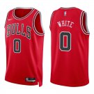 Bulls #0 Coby White Red Swingman Jersey