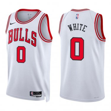 Bulls #0 Coby White White Swingman Jersey