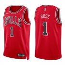 Bulls #1 Derrick Rose Red Swingman Jersey
