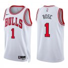 Bulls #1 Derrick Rose White Swingman Jersey