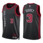 Bulls #3 Josh Giddey Black City Swingman Jersey