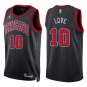 Bulls #10 Bob Love Black Stripes Swingman Jersey