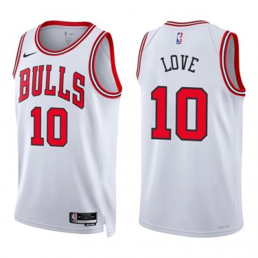Bulls #10 Bob Love White Swingman Jersey
