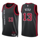 Bulls #13 Joakim Noah Black City Swingman Jersey