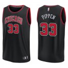 Bulls #33 Scottie Pippen Black Swingman Jersey