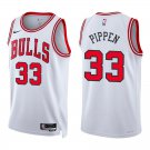 Bulls #33 Scottie Pippen White Swingman Jersey