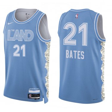 Cavaliers #21 Emoni Bates Blue City Swingman Jersey