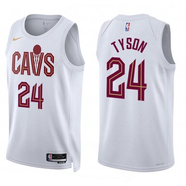 Cavaliers #24 Jaylon Tyson White Swingman Jersey