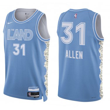 Cavaliers #31 Jarrett Allen Blue City Swingman Jersey
