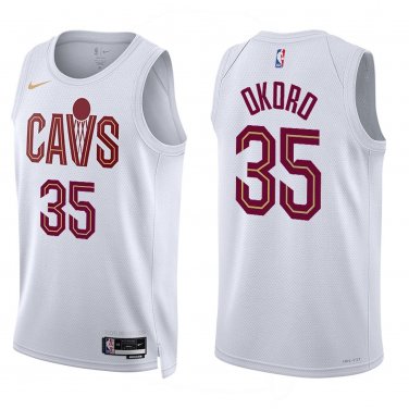 Cavaliers #35 Isaac Okoro White Swingman Jersey