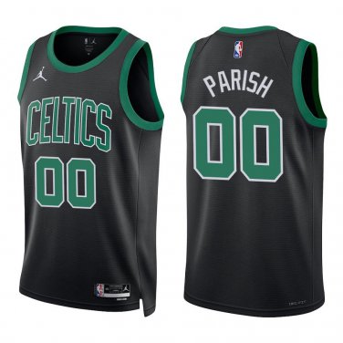 Celtics #00 Robert Parish Black Statement Swingman Jersey