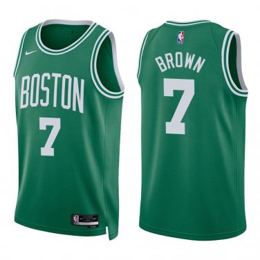 Celtics #7 Jaylen Brown Green Swingman Jersey