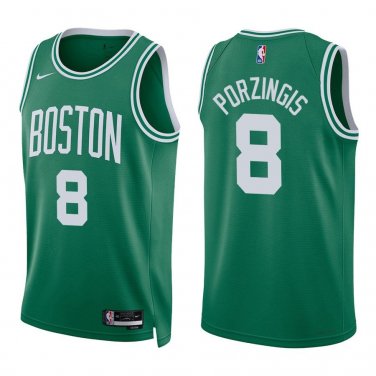 Celtics #8 Kristaps Porzingis Green Swingman Jersey
