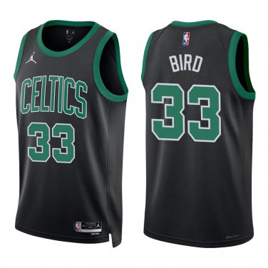 Celtics #33 Larry Bird Black Statement Swingman Jersey