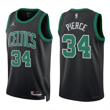 Celtics #34 Paul Pierce Black Statement Swingman Jersey