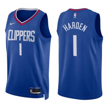 Clippers #1 James Harden Royal Blue Swingman Jersey