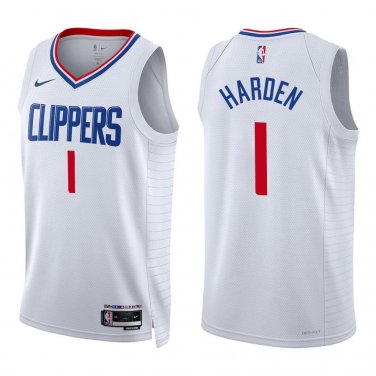 Clippers #1 James Harden White Swingman Jersey