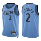 Clippers #2 Kawhi Leonard 24-25 Blue City Swingman Jersey