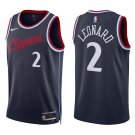 Clippers #2 Kawhi Leonard 24-25 Navy Swingman Jersey
