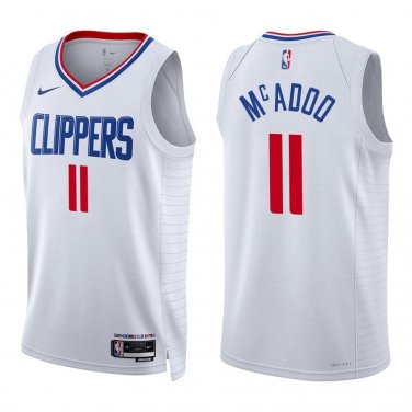 Clippers #11 Bob McAdoo White Swingman Jersey