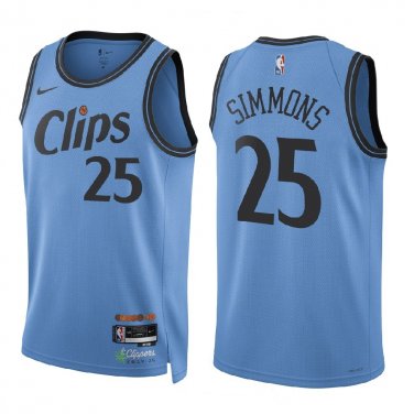 Clippers #25 Ben Simmons 24-25 Blue City Swingman Jersey