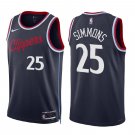 Clippers #25 Ben Simmons 24-25 Navy Swingman Jersey